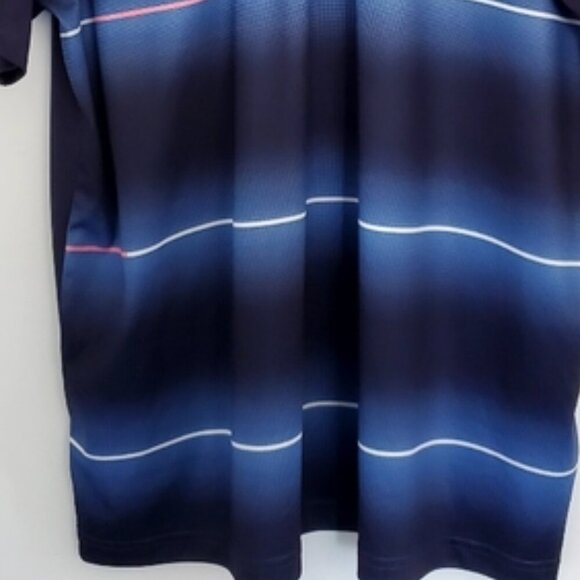 Pro Tour Men's XXL Golf  Polo Blue Stripe Pullover 3 Button-down Collar  Shirt - Picture 10 of 10
